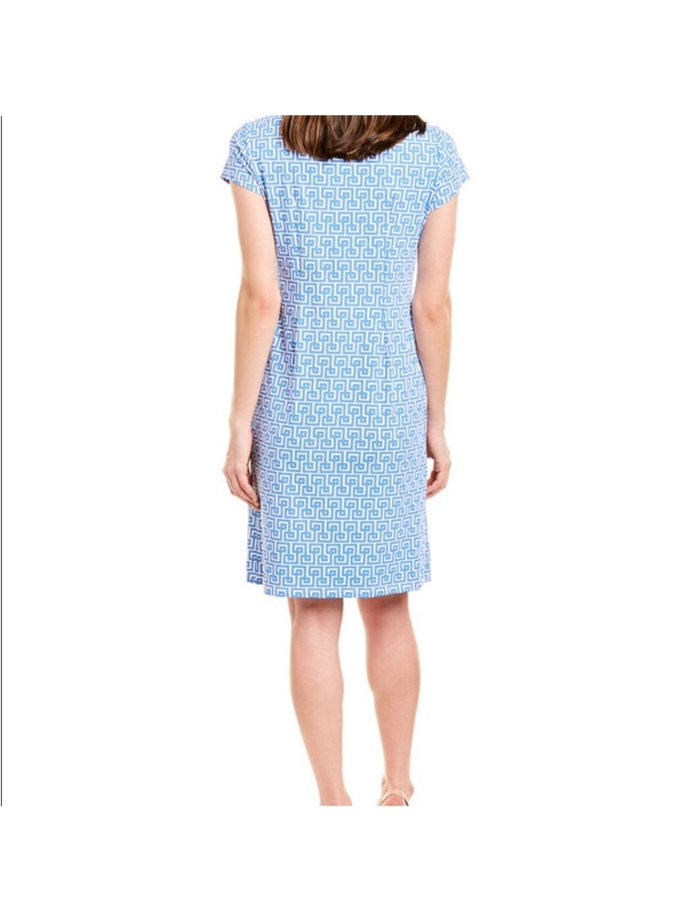 J. McLaughlin Print Dress Blue and White Size Medium - Picture 2 of 6